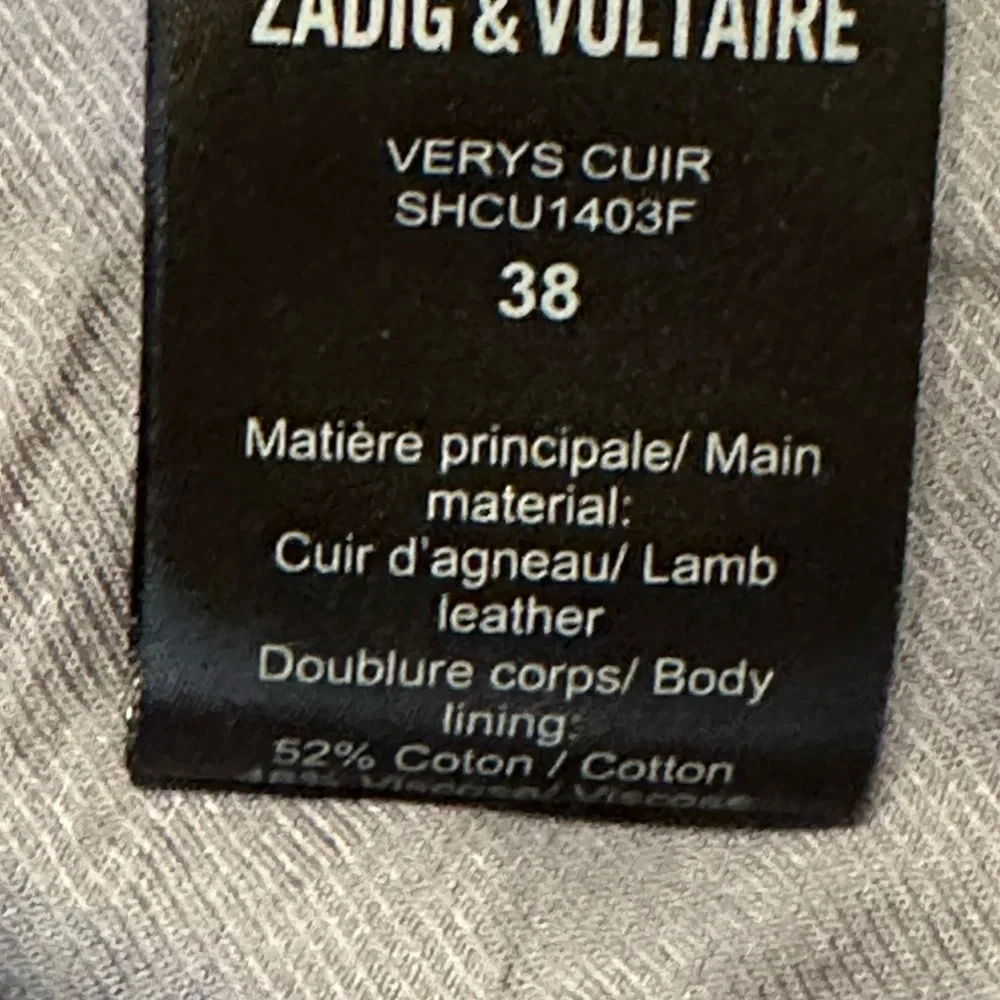 🌸 Zadig & Voltaire VERYS Crinkle Lamb Leather Blazer Jacket 38 / M - Picture 5 of 16